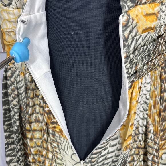 Anne Klein Collection Snake Print Sleeveless Silk Long Dress Sz 6 Formal Elegant - Picture 10 of 16